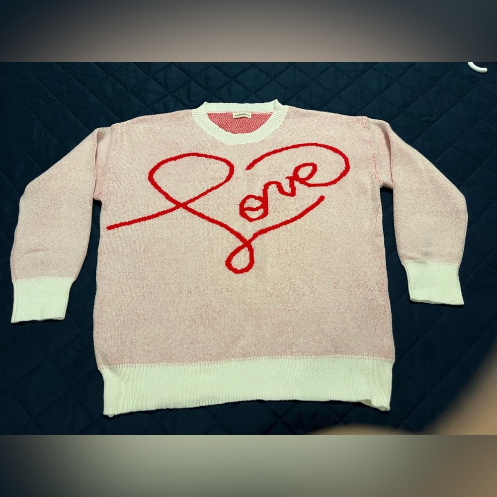 NWOT Beautiful AndTheWhy Love sweater.